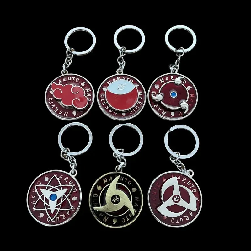Naruto Anime | Sharingan Spinning Model C | Metal Keychain