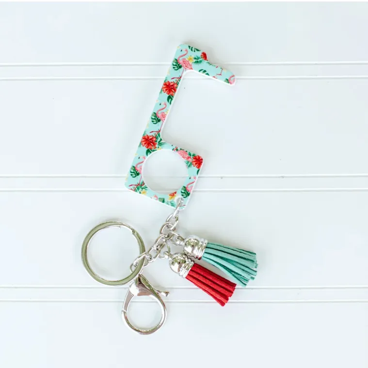 No Touch Key Ring - Tropical