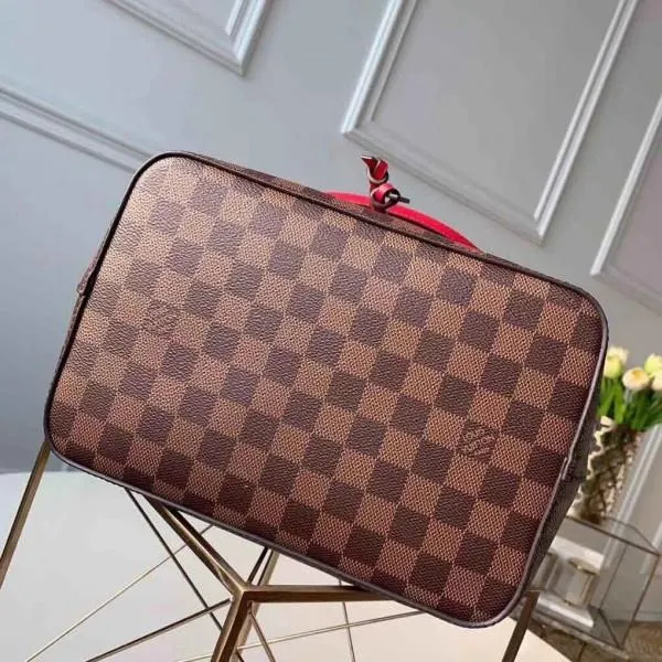 Néonoé Damier Ebene Canvas Bucket Bag N40214 Red 2019 Collection
