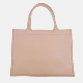 Nude Leather Medium Book Tote Bag