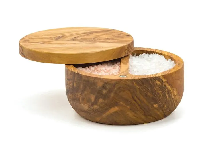 Olive Wood Salt Box by RSVP