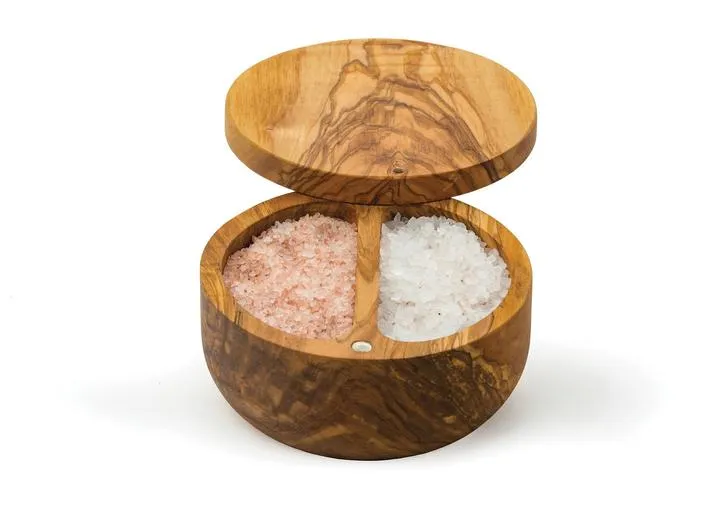 Olive Wood Salt Box by RSVP