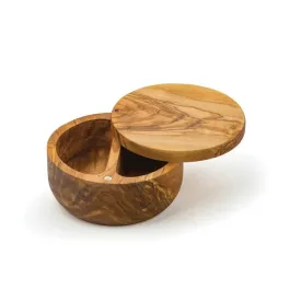 Olive Wood Salt Box by RSVP