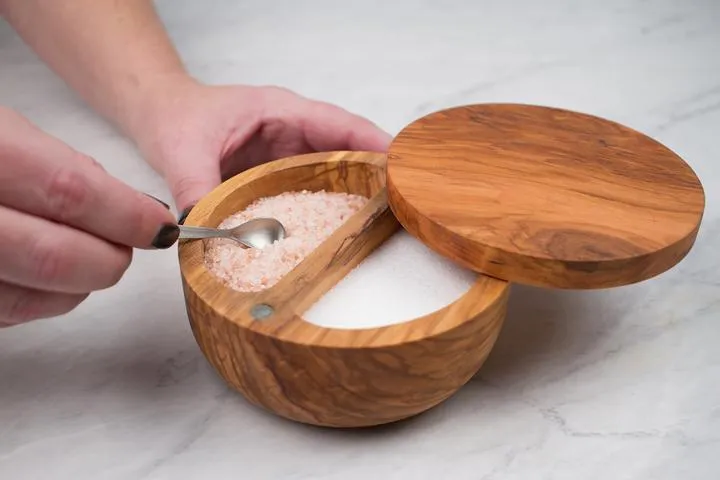 Olive Wood Salt Box by RSVP