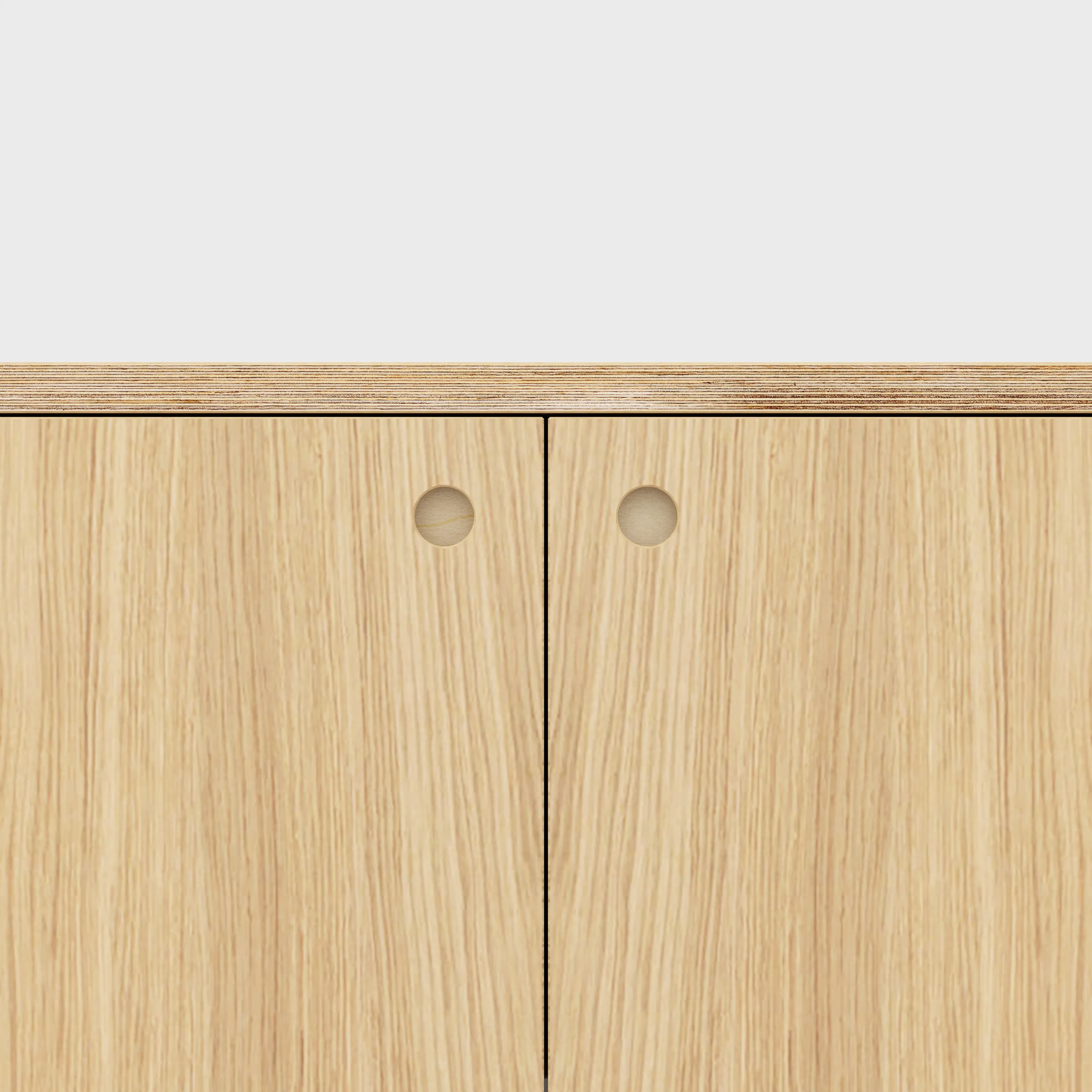 Plywood Storage with Doors - Plywood Oak - 800(w) x 600(d) x 750(h)