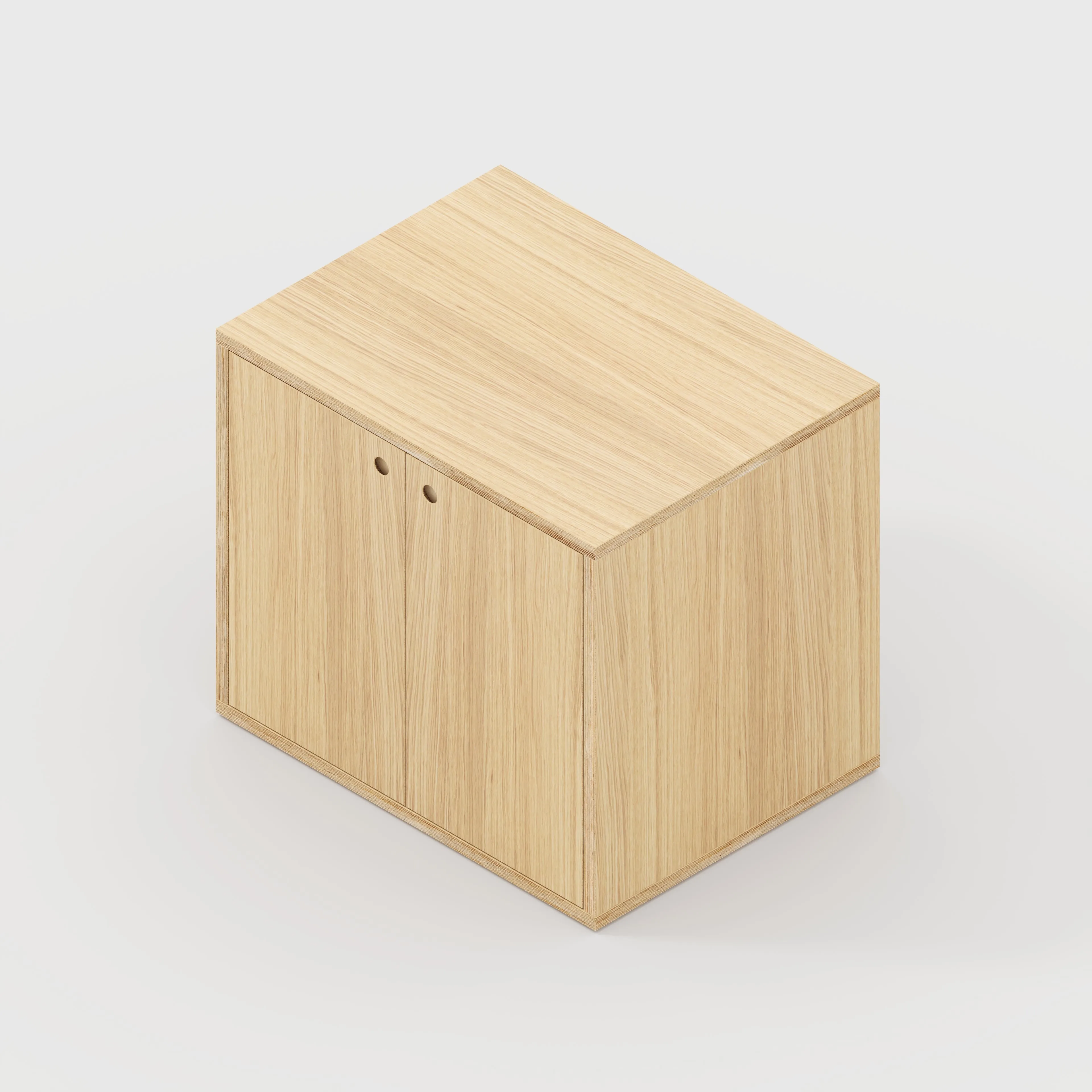 Plywood Storage with Doors - Plywood Oak - 800(w) x 600(d) x 750(h)