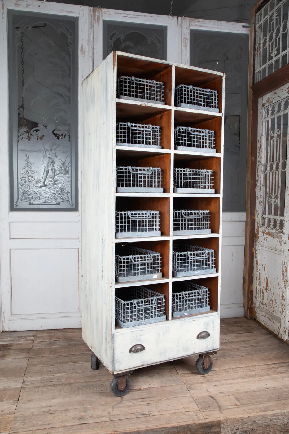 Rolling Cart, 12 baskets