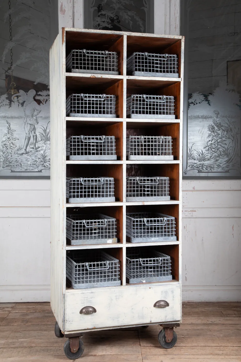 Rolling Cart, 12 baskets