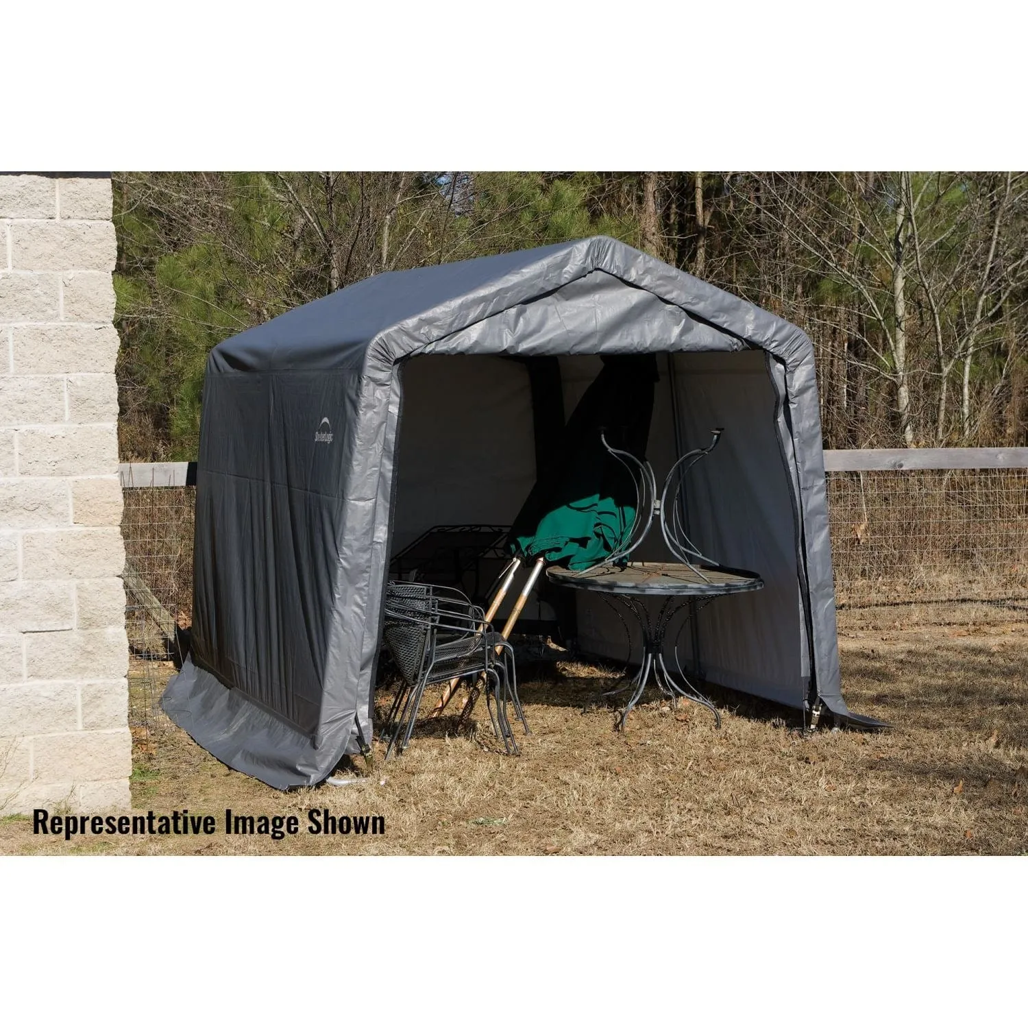 ShelterLogic | ShelterCoat 10 x 8 ft. Garage Peak Gray STD
