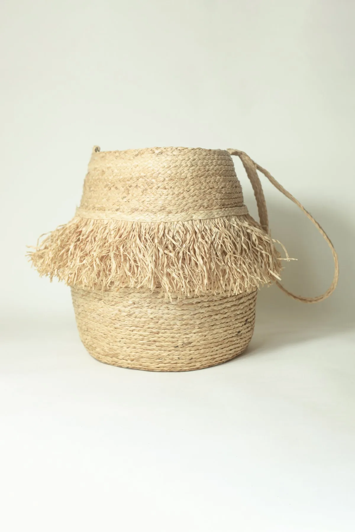 Simon Classic raffia bucket bag