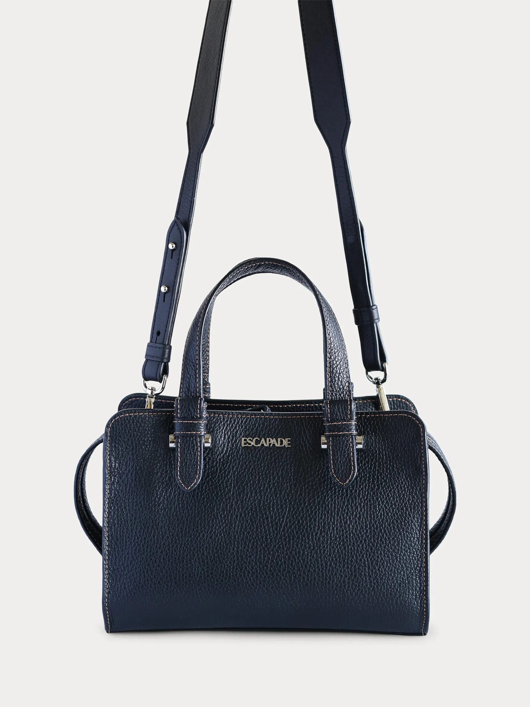 Soho Chic. Black Satchel Bag.