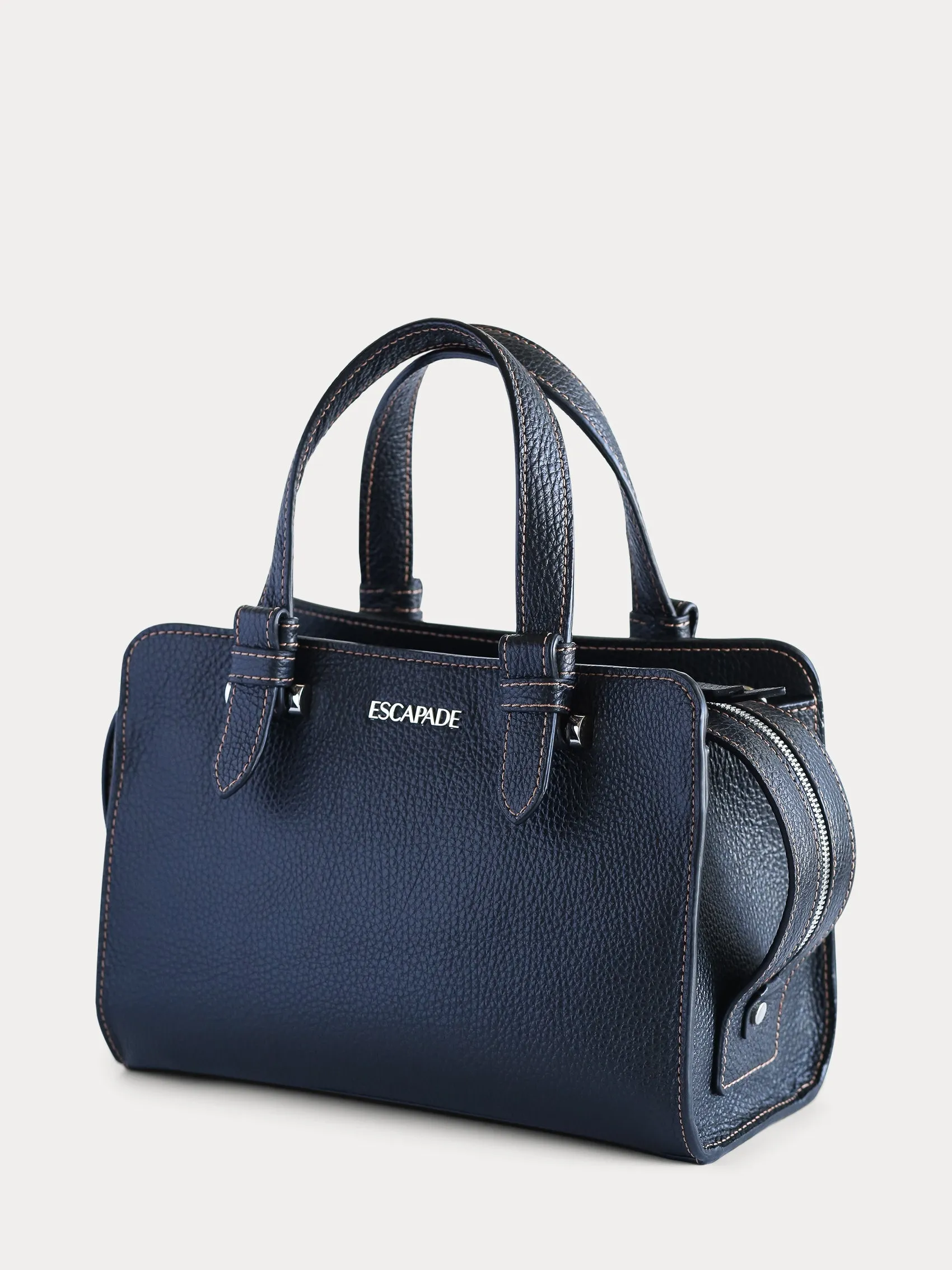 Soho Chic. Black Satchel Bag.