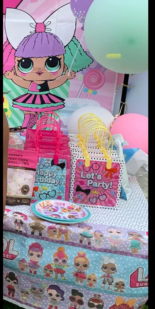 Surprise Doll Birthday Party Favor Bags Treat Bags, 12 Pack