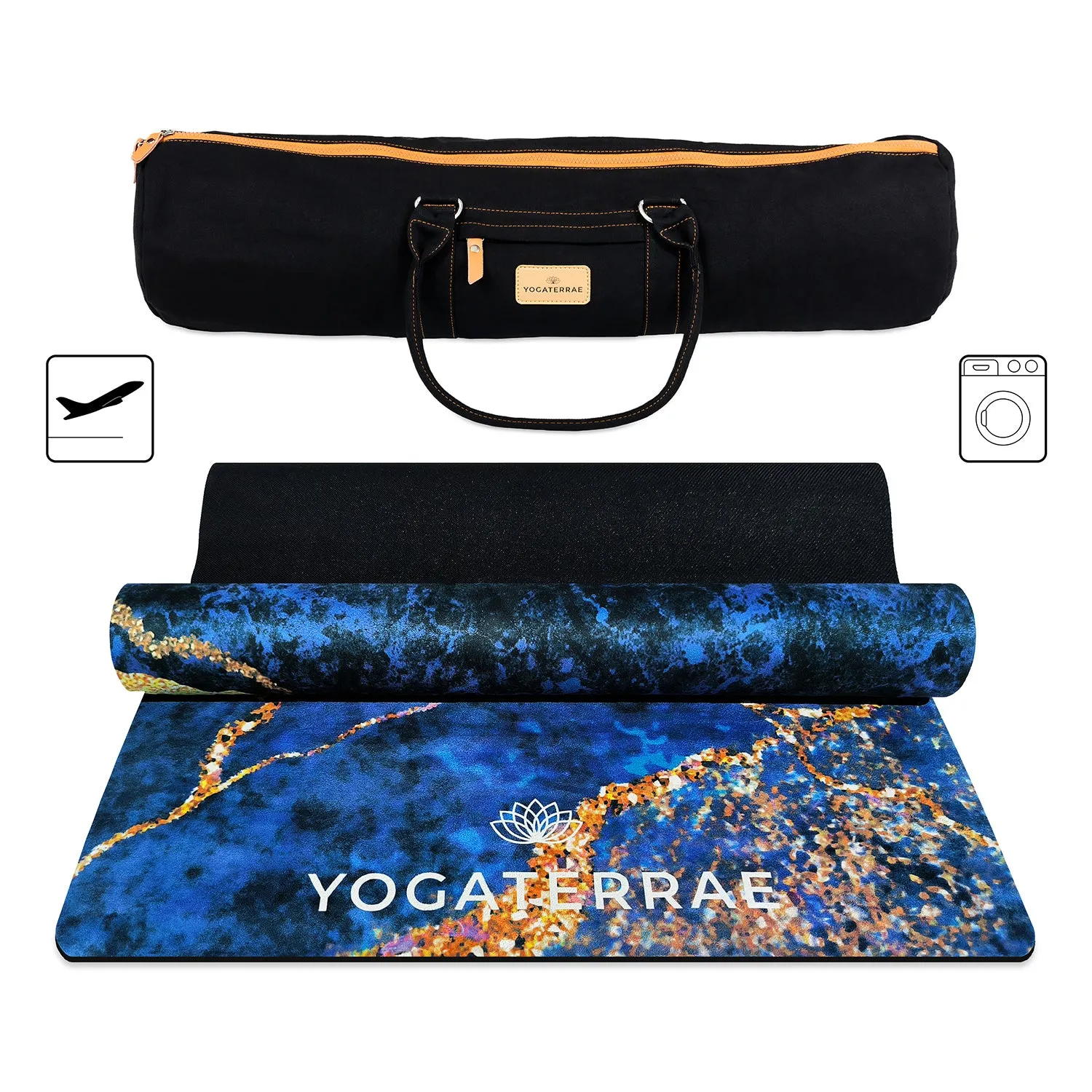 TAPIS DE YOGA SUD ET CAOUTCHOUC NATUREL NILA SAMUDRA " VOYAGE " AVEC SAC
