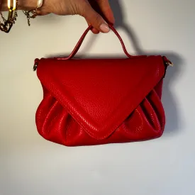 The Pleated Cross-Body Leather Clutch