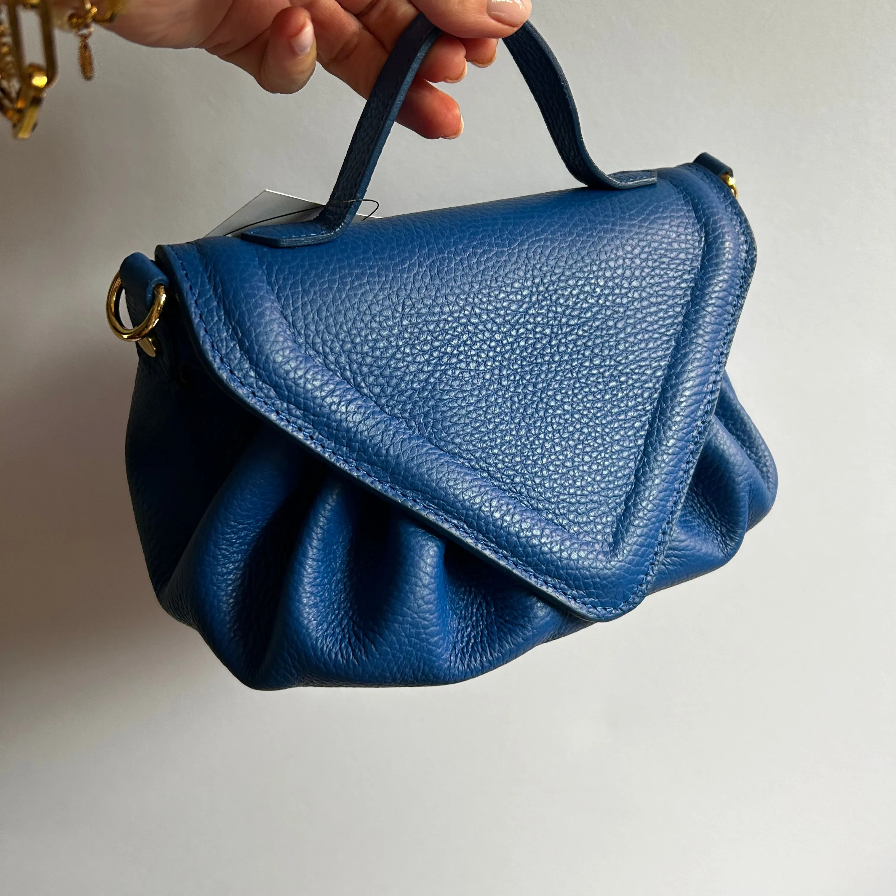 The Pleated Cross-Body Leather Clutch