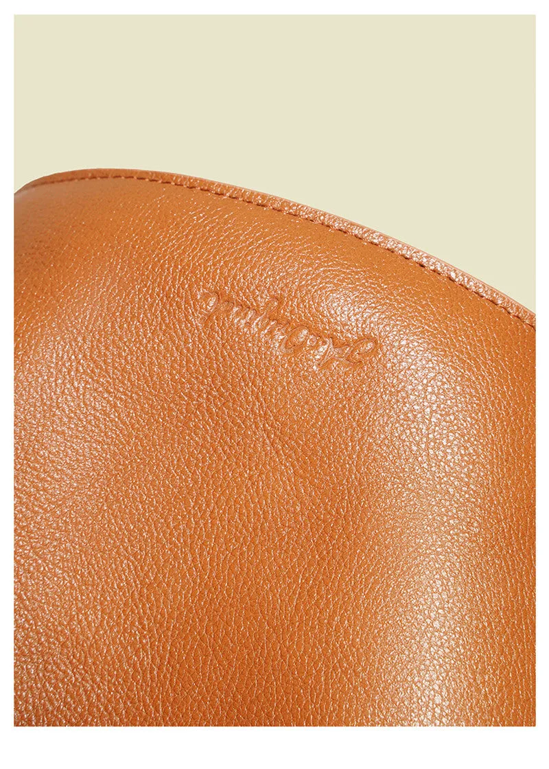 Top Grain Leather Medium Bucket Shoulder Bag