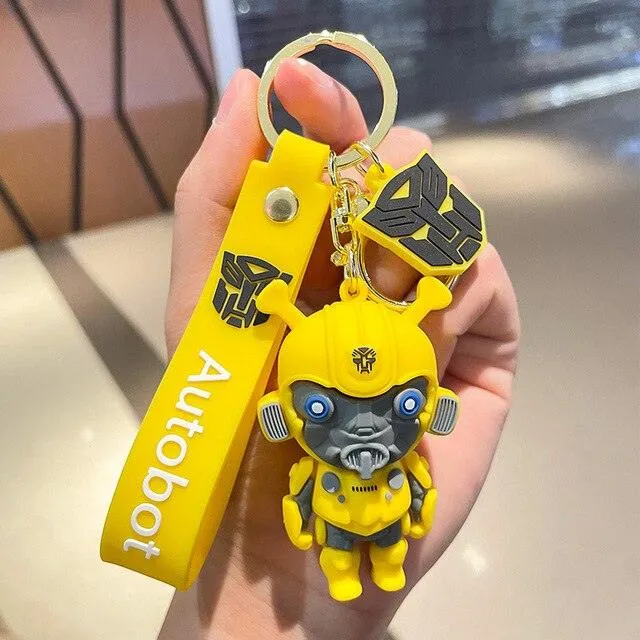 Transformers 3D Silicon Keychains  With Bagcharm And Strap ( Choose from Drop Down Menu)