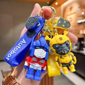 Transformers 3D Silicon Keychains  With Bagcharm And Strap ( Choose from Drop Down Menu)