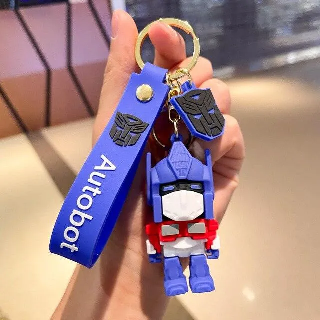 Transformers 3D Silicon Keychains  With Bagcharm And Strap ( Choose from Drop Down Menu)