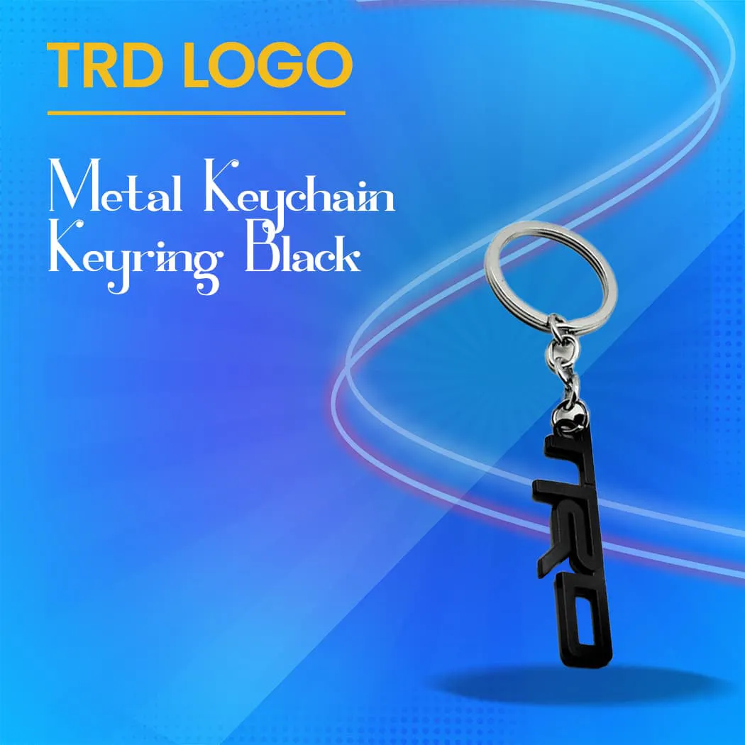 TRD Metal Keychain Keyring - Black
