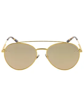 Unisex Gold Aviator Sunglasses