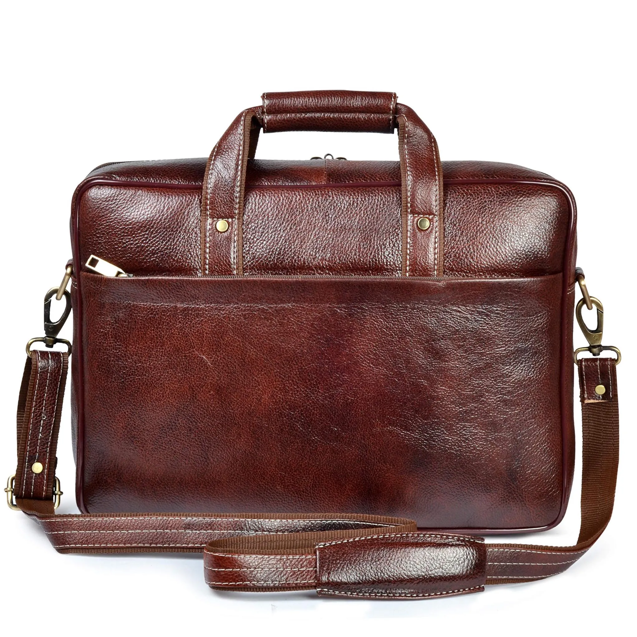 VERMONT Leather Laptop Messenger Bag for Men