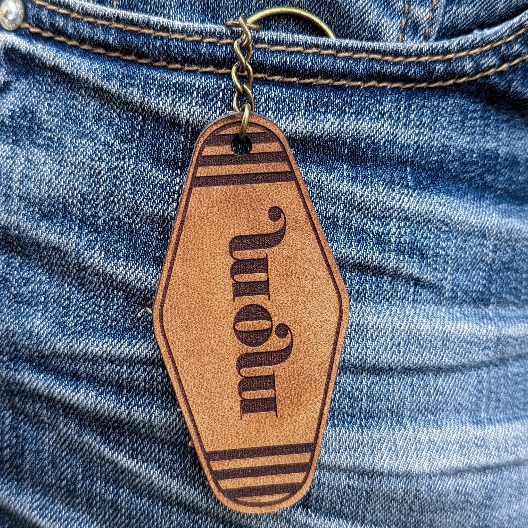Vintage Motel Key Keychain | Mom