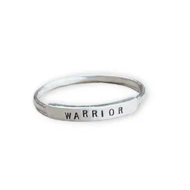 Warrior: Hand Stamped Message Stacking Ring