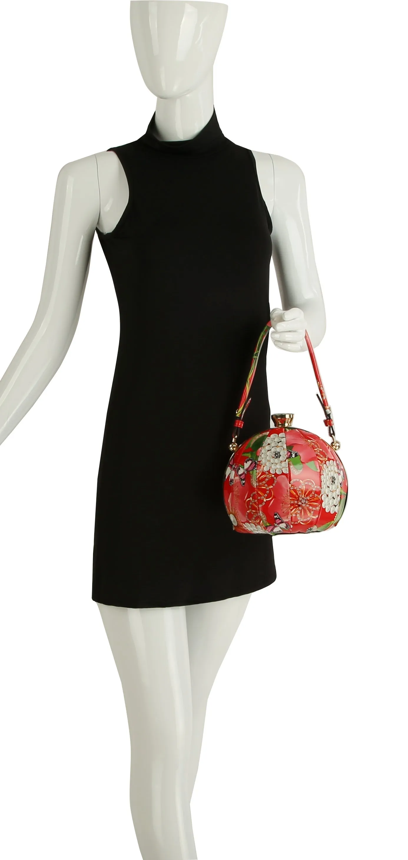 Women Round Wedding Cocktail Handbag Purse