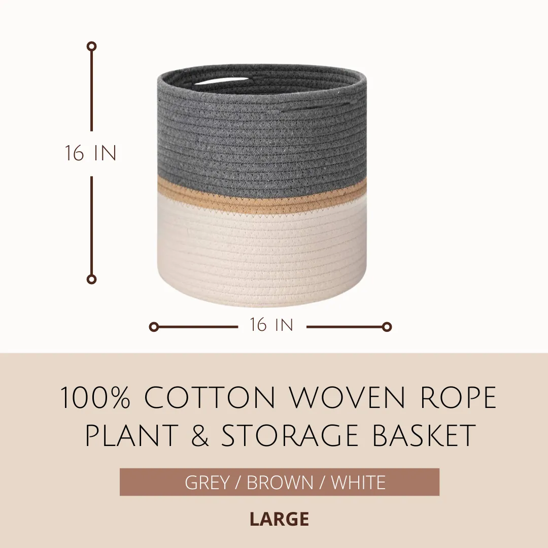 Woven Rope Plant & Storage Basket