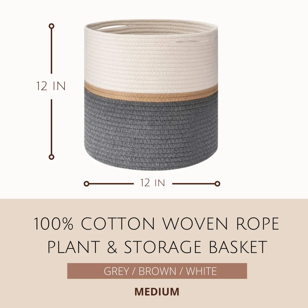 Woven Rope Plant & Storage Basket