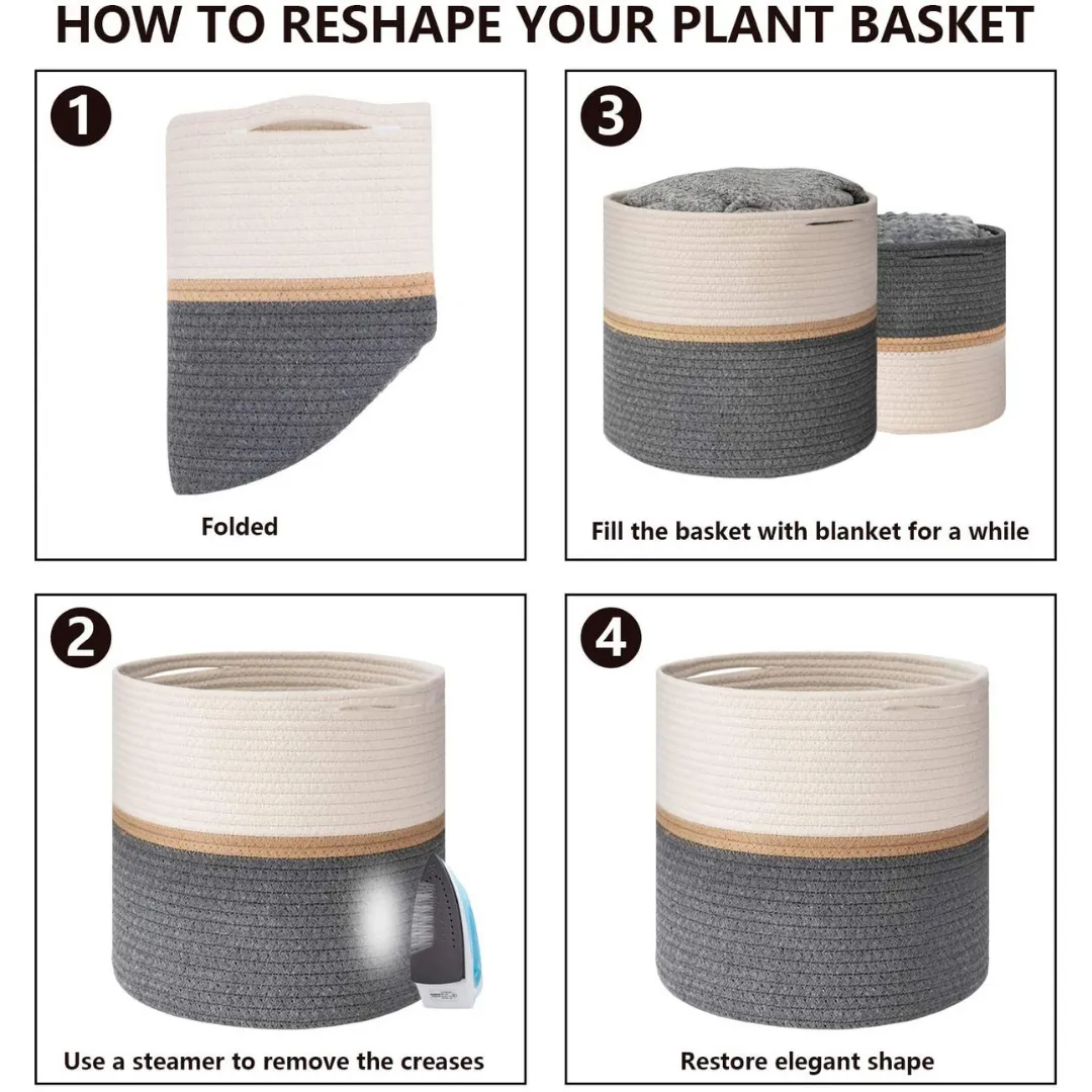 Woven Rope Plant & Storage Basket