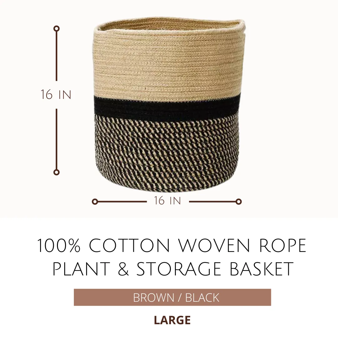 Woven Rope Plant & Storage Basket