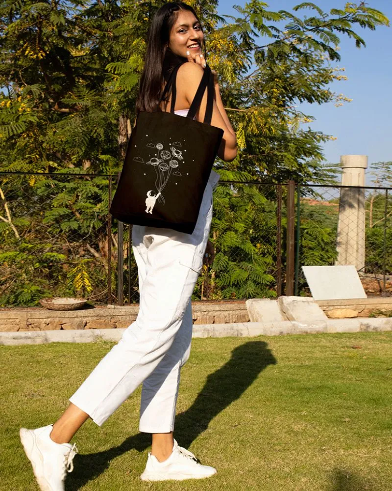 Zipper Tote Bag - Fly Me To Space