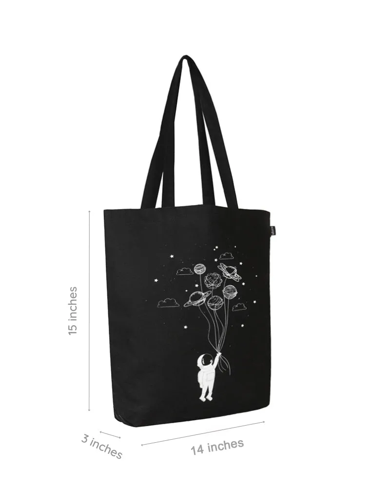 Zipper Tote Bag - Fly Me To Space