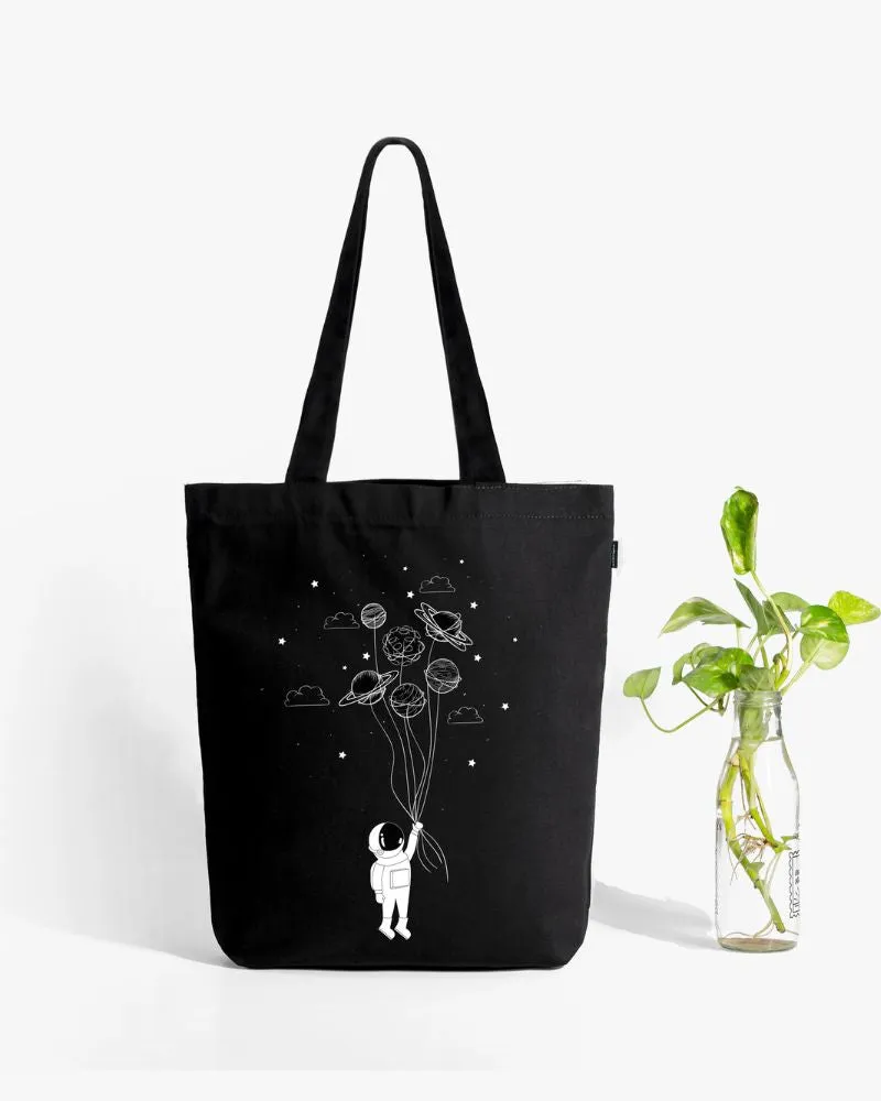Zipper Tote Bag - Fly Me To Space